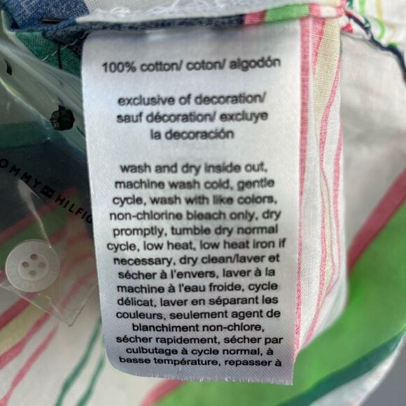 NWT Tommy Hilfiger Half Zip Down Striped Top Size 0X - Picture 9 of 9